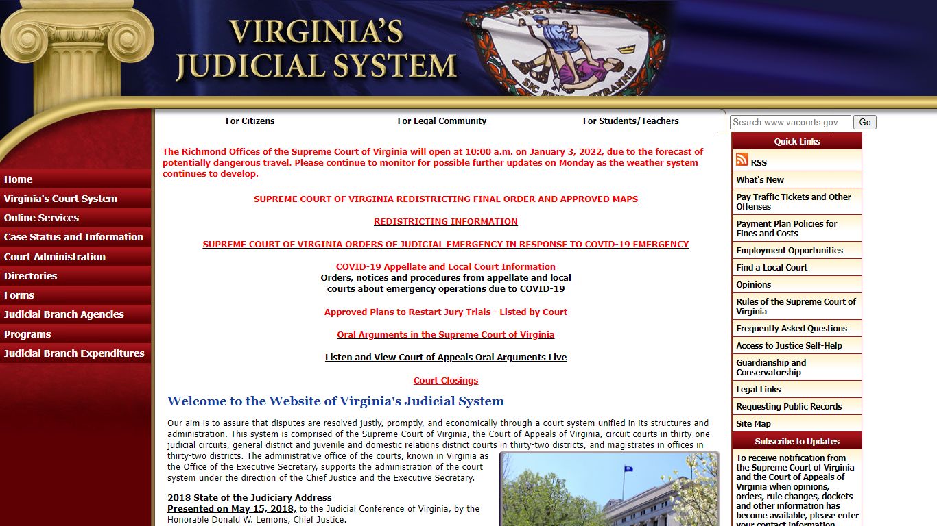 The Official Web Site for Virginia’s Judicial System